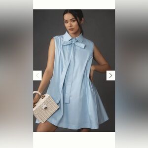 English Factory Sleeveless Bow Mini Shift Dress